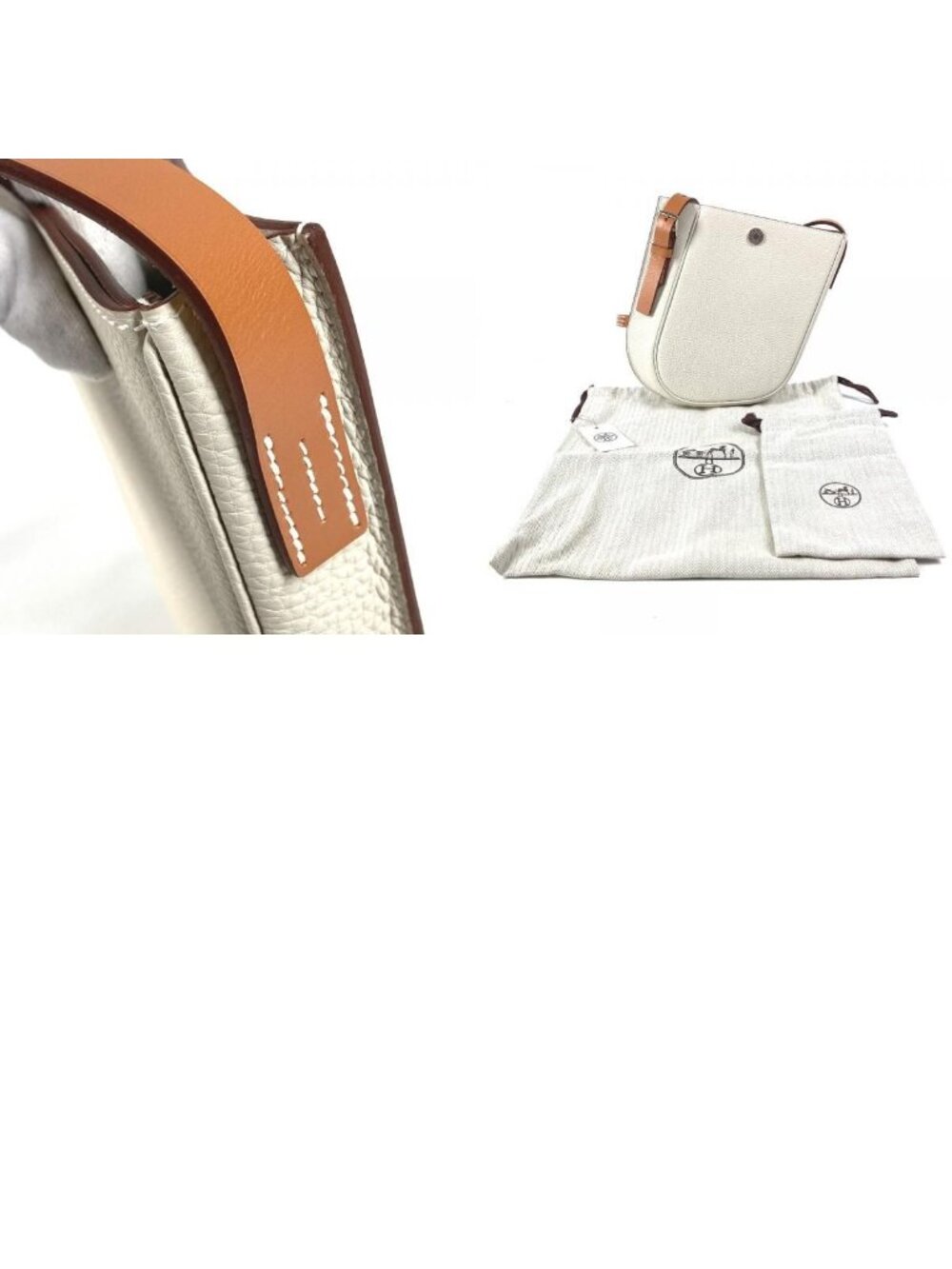 Hermes Shoulder Bag Perspective Cavalier 21 Togo Ivory - Picture 9 of 9